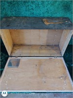 old wooden wood military equipment crate box