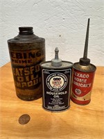 3 Vintage Advertising Cans
