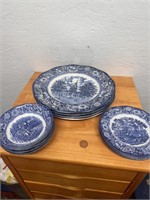 12 PC Vintage Liberty Blue Plates/Bowls