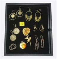 Lot, gold washed sterling silver jewelry