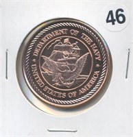 Department of the Navy One Ounce .999 Copper Round