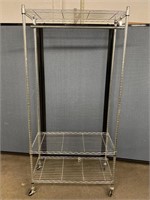 Chrome Wire Shelf W/ Garment Rack 36"x18”x75”