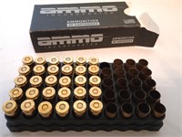30 9mm Lugar ammo and 19 empty cartridges