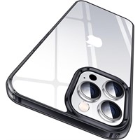 CASEKOO for iPhone 15 Pro Case Black, [Never Yello