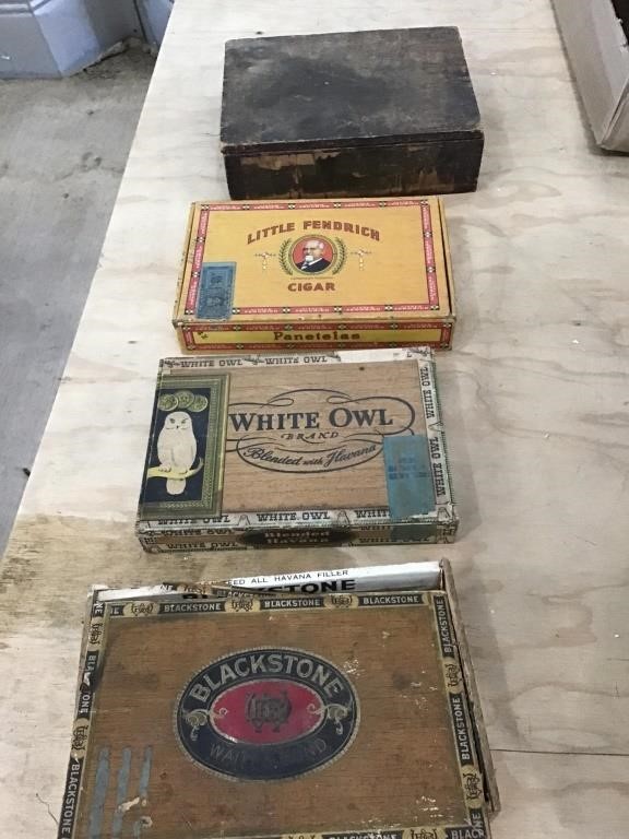 WOOD DIVIDED BOX, CIGAR BOXES