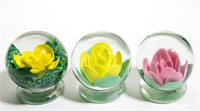 ASSORTED MILLVILLE ROSE-STYLE LAMPWORK