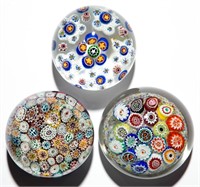 ASSORTED MILLEFIORI MAGNUM PAPERWEIGHTS, LOT OF