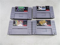 (4) Super NES Nintendo Games *Sports Related*