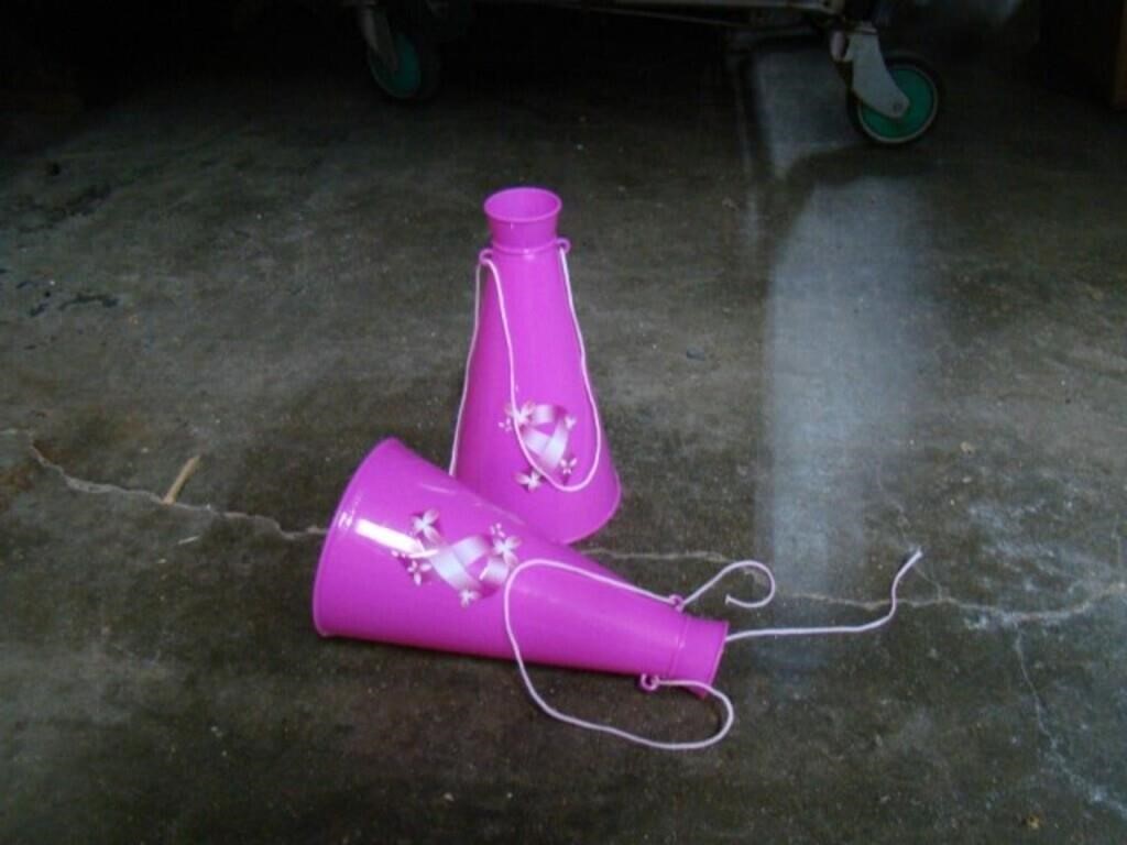 2 Piece Pink & Cancer Cheer Cones