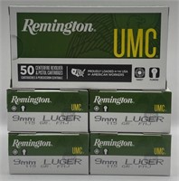 (OO) Remington UMC 9mm Luger Cartridges