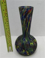 8.5" Multi-Colored Glass Vase