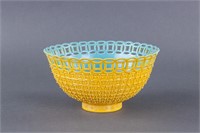 Chinese Imperial Yellow Porcelain Bowl Qianlong Mk