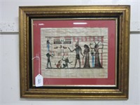FRAMED EGYPTIAN WALL HANGING
