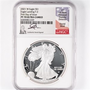 2021-W T2 Signed Proof ASE NGC PF70 UC