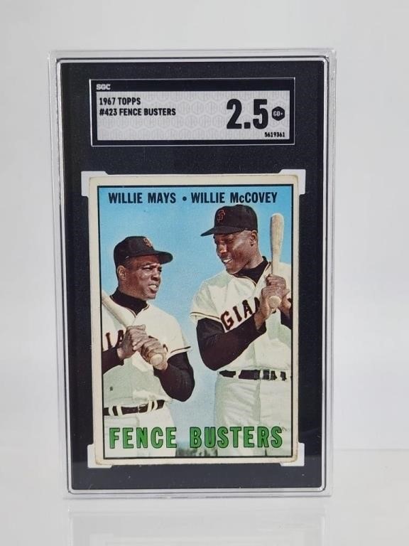1967 TOPPS FENCE BUSTERS NO. 423 SGC 2.5