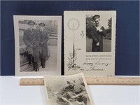Soldier 1942 Christmas Card Plus B&W Photos