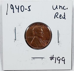 1940-S  Lincoln Cent   Unc Red