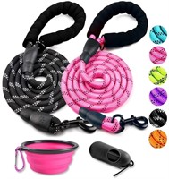 COOYOO 2 Pack Dog Leash 2/5/6 FT Heavy Duty - Comf