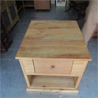 Very nice wood side table.