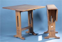 Pair of Stickley Oak Drop Leaf Tables, 89-509.