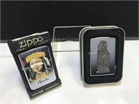 2 Zippo Lighters-Barrett-Smythe Barefoot Trader
