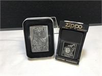 2 Zippo Lighters-Barrett-Smythe Grizzley Bear