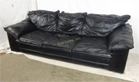 Modern Black Leather Couch