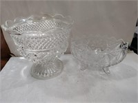 2 Crystal dishes