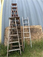 Sel of Wood Step Ladders