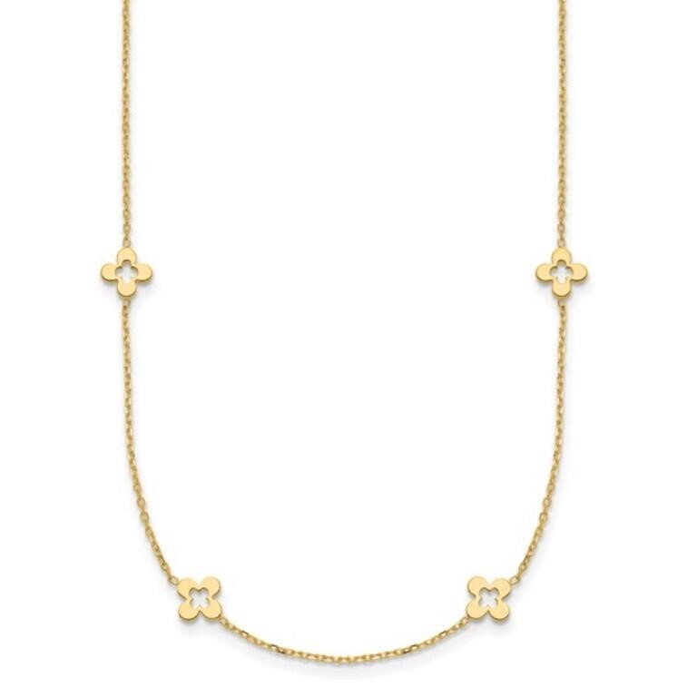 14K Gold 4 Leaf Clover Necklaces