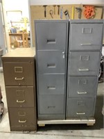 3 filing cabinets