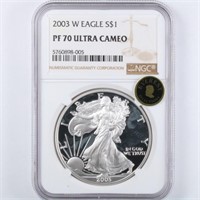2003-W Proof Silver Eagle NGC PF70 UC