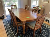 Hardwood Kitchen Table & Chairs 99” x 44”
