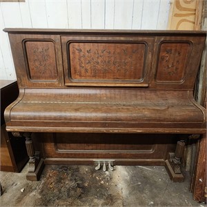 Gorgeous upright antique piano