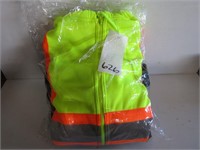 Hooded Zip up Reflective Jacket Size Large