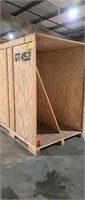 Wood shipping crate w/door 7'x5' 7' tall on skid