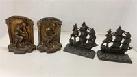 (2) cast iron bookends