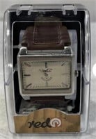 RED BRAND WRISTWATCH UNTESTED 1.5IN FACE BROWN
