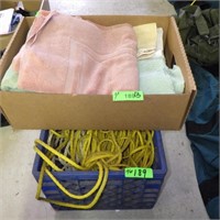 TOW ROPE, ASST. NYLON ROPE, TOWELS FOR SHOP RAGS