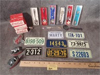 Misc Spoons, License Plates & Coke Bottle Openers