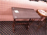 Slate top table with vintage legs, 24" long x
