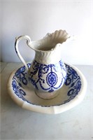Bakewell Brothers England Pitcher & Wash Bowl