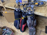 3 Sets of Golf Clubs