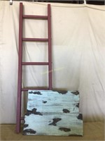 60 in. Stepladder and wood panel