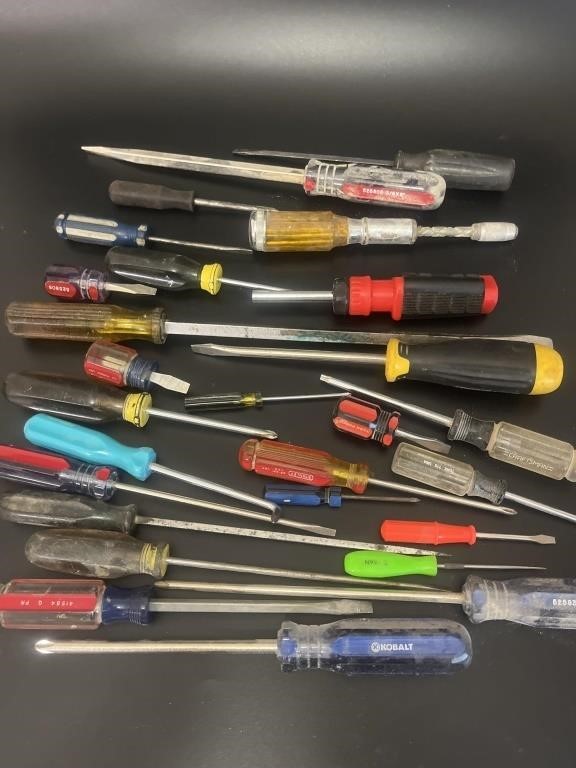 (15) Mixed Flat Head and Phillips Screwdrivers