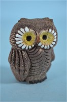 Owl Figurine Handmade and Signed