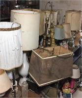 Large Collection of Vintage Table Lamps &