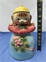 1950’s American Bisque Yarn Girl Doll Cookie Jar