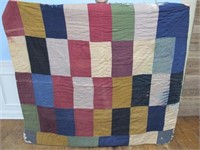 AMAZING QUILT GREAT COLORS HAS BEEN WASHED NICE