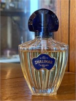 Large Vintage Shalimar Perfume Bottle 80% Full